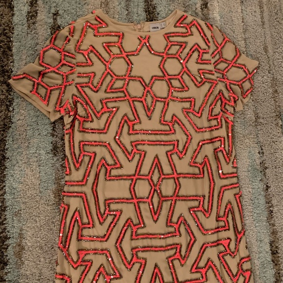 ASOS Sequin Lattice Shift Dress - Picture 2 of 8